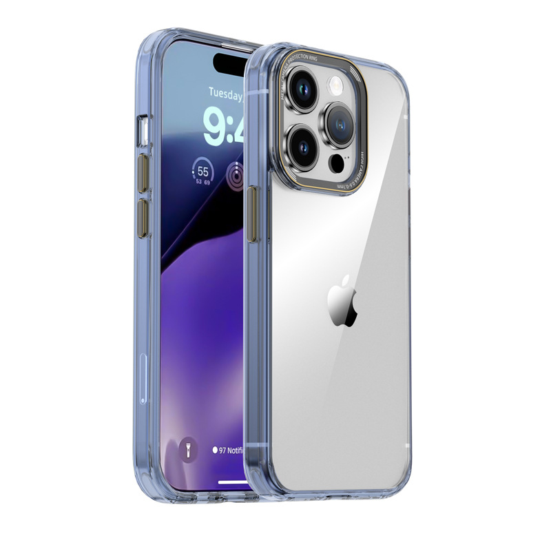 Picture of Suitable for iPhone15 Phone Case Transparent New Apple 15promax Protective Case Drop-resistant Metal 16 Private Mold