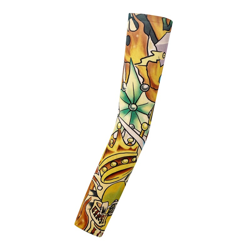 Picture of Outdoor Sleeve Tattoo Sleeve Seamless Men's and Women's Flower Arm Riding Sunscreen Sleeve Tattoo Arm Gifts