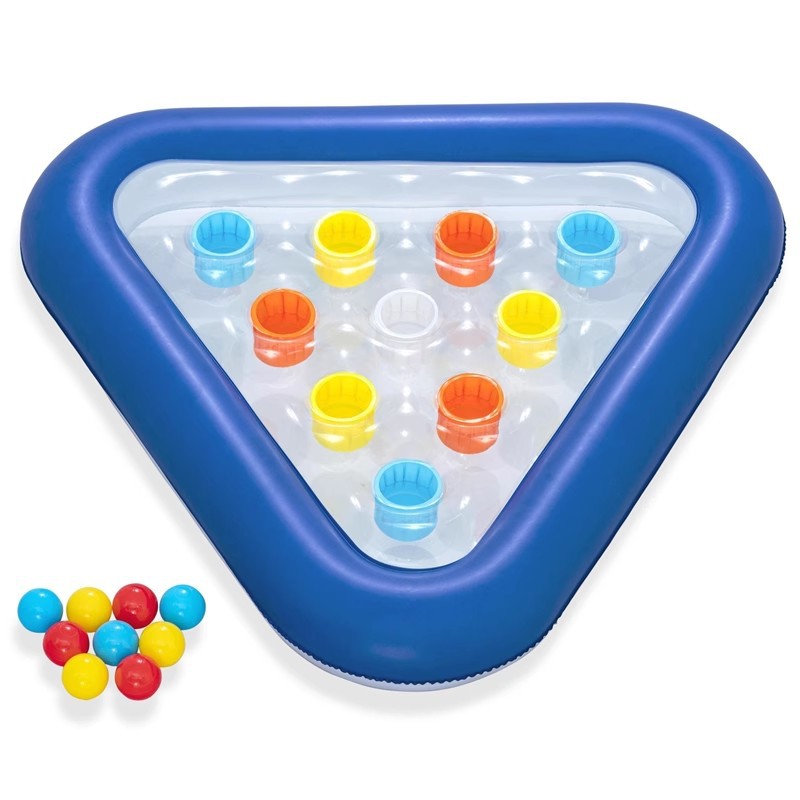 Picture of Boys and girls baby swimming pool water supplies inflatable basketball stand children's water interactive shooting football door game disc