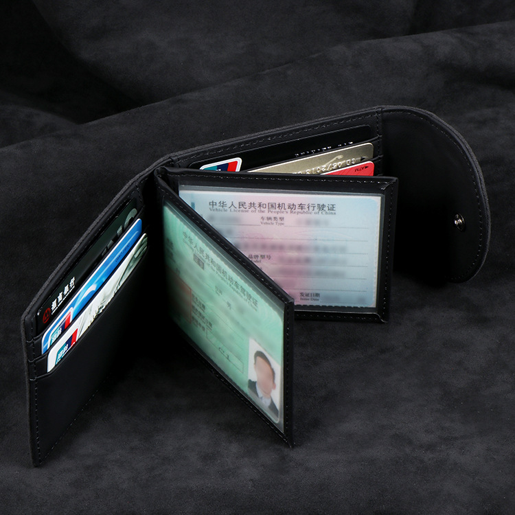 Multifunctional driving license leather case card holder driving certificate book leather large capacity driving license protective case alcantara