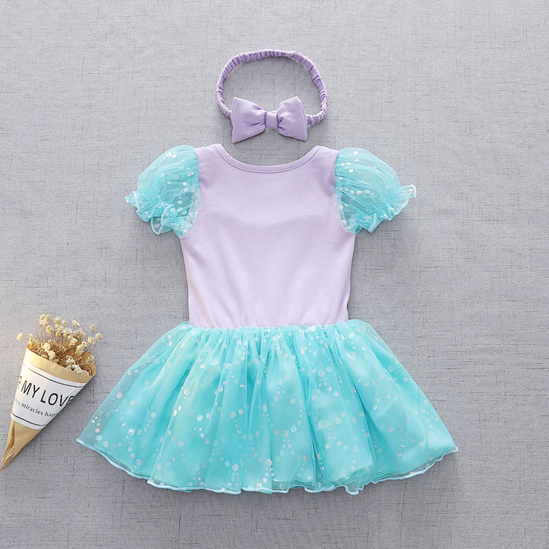 Picture of Halloween Children's Clothing, Short-Sleeved Pullover, Baby Baby Princess Jumpsuit, Princess Style Dress