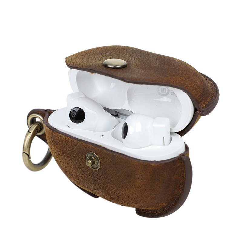For Huawei freebuds pro protective cover crazy horse leather pro2/3 wireless bluetooth earphone set a generation of hair