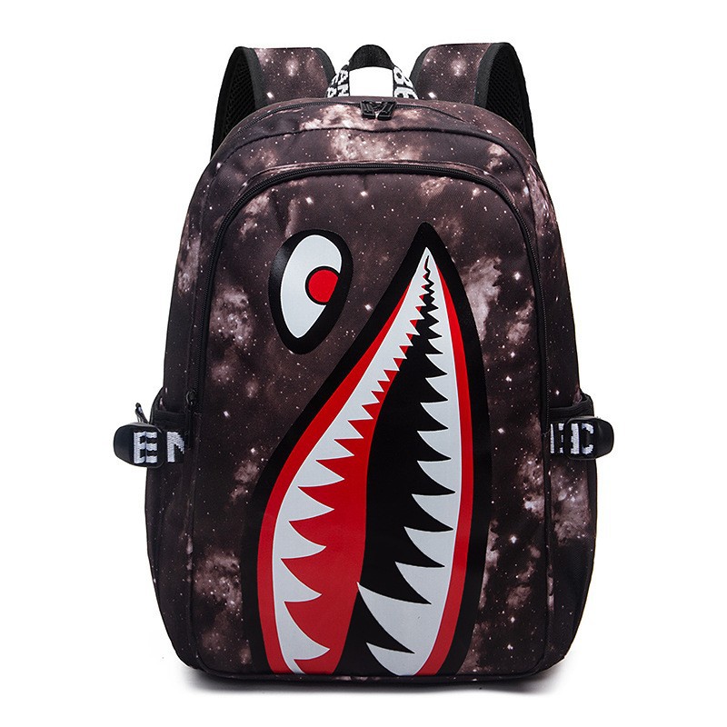 Picture of Cross-border New Children's Schoolbag Male Student Shark Personalized Oxford Cloth Large Capacity Lightweight Casual Simple Trendy Backpack