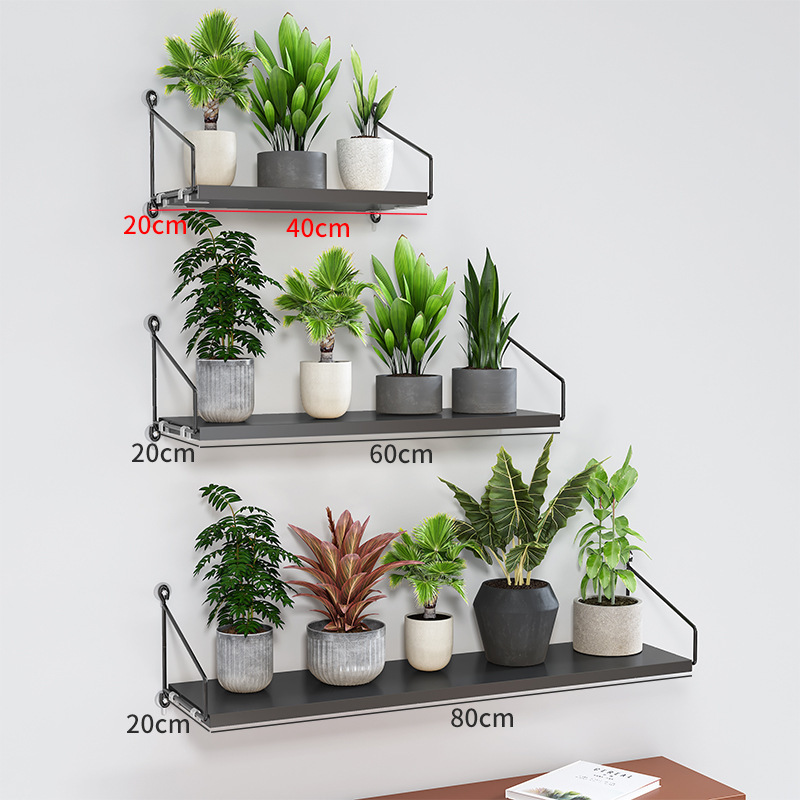Picture of Source Factory Flower Rack Storage Rack Balcony Flower Rack Wall Indoor Wall Hanging Punch-free Flower Pot Rack Wall Rack