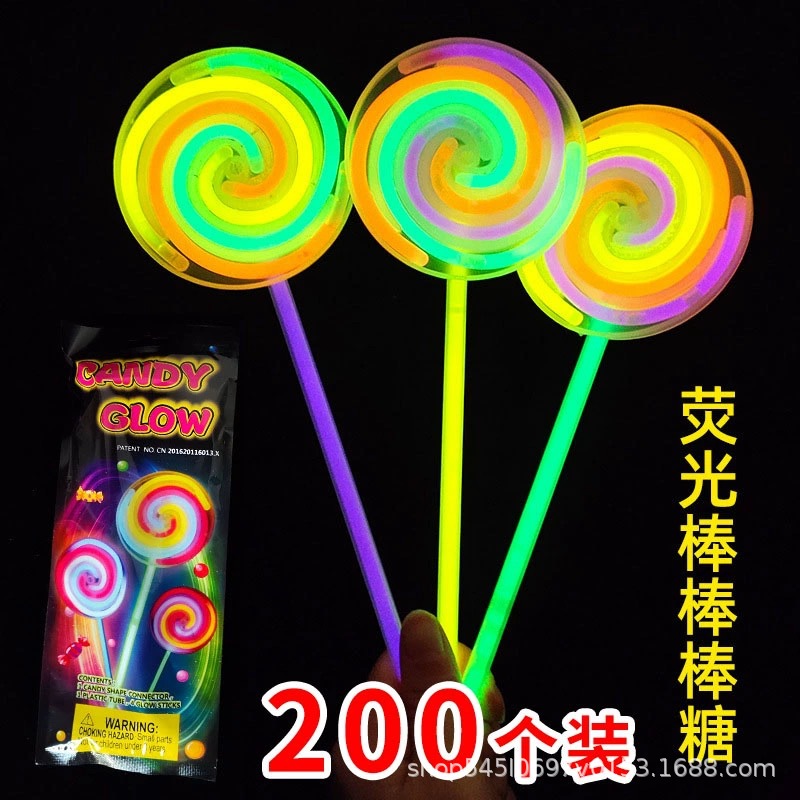 Internet Celebrity New Rotating Non-Toxic Fluorescent Lollipop Luminous Windmill Fairy Stick Night Market Stall Luminous Toys Wholesale