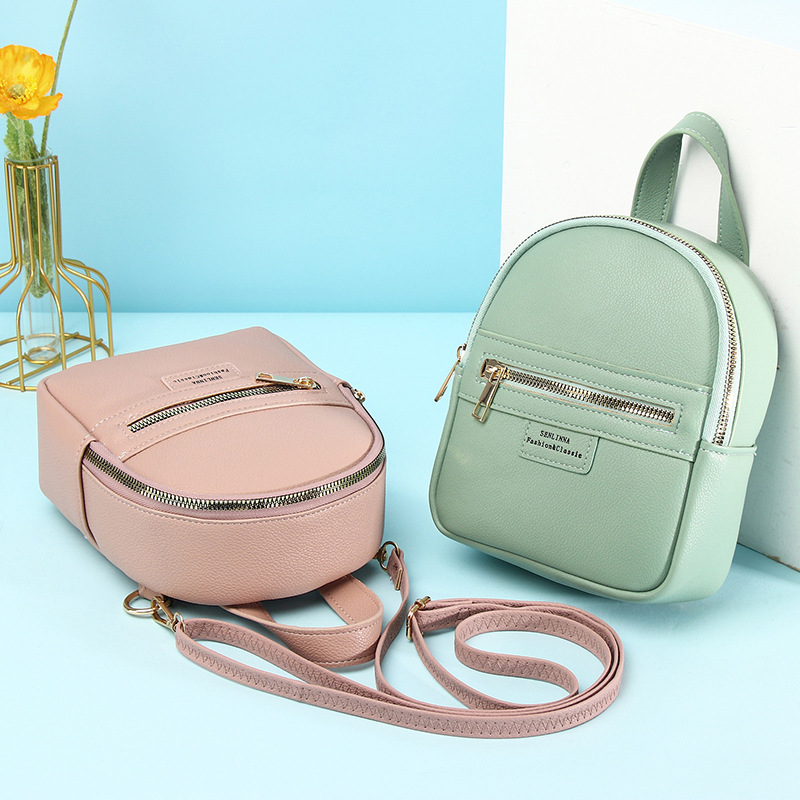 Sylina Backpack Women's 2025 New Pu Women's Bag Fashionable Litchi Pattern Backpack High-End Women's Backpack