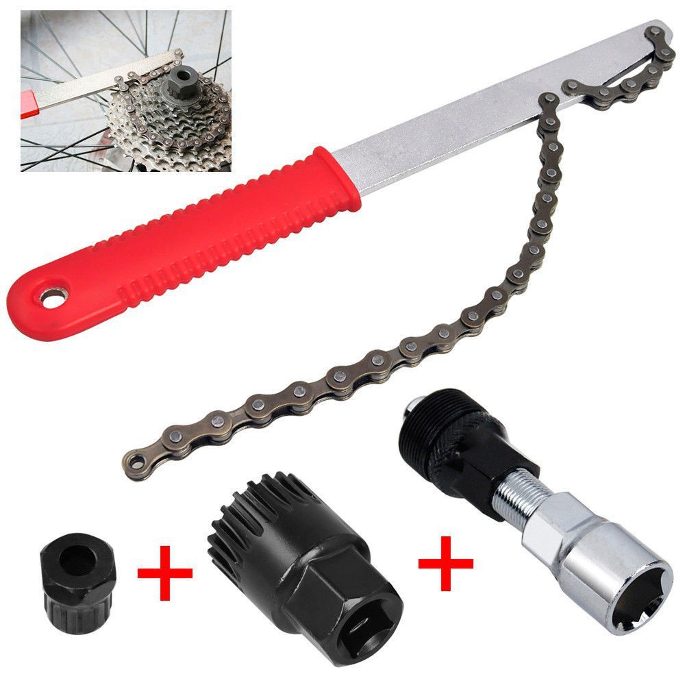 Picture of Bicycle flywheel removal tool chain wrench card fly fixing tool Bowl set removal card fly tool