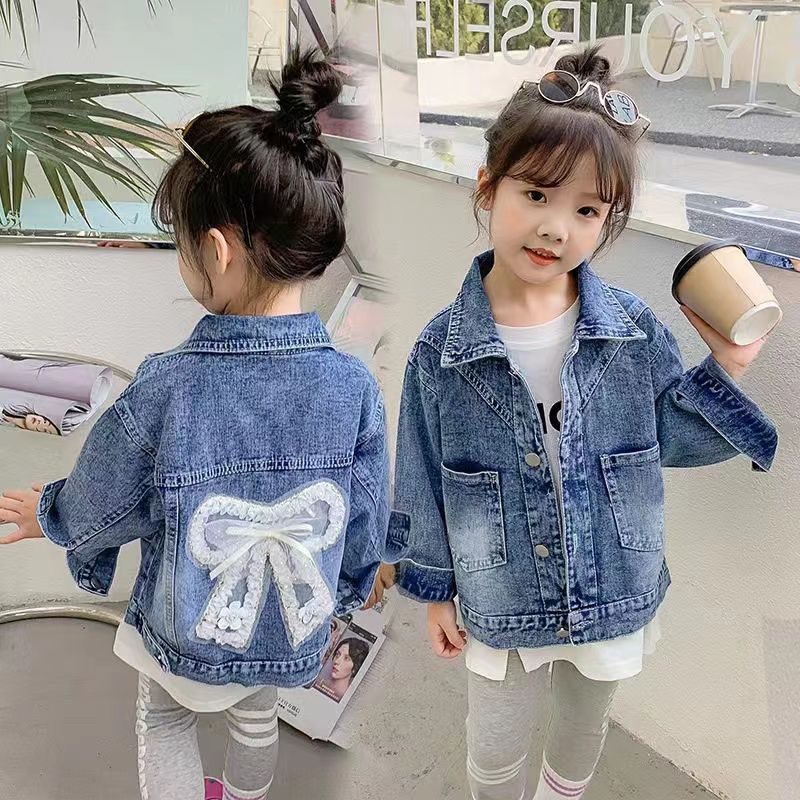 Picture of Girls' Jacket Spring 2023 New Children's Denim Jacket Autumn Toddler Stylish Little Girl Top Versatile Trendy