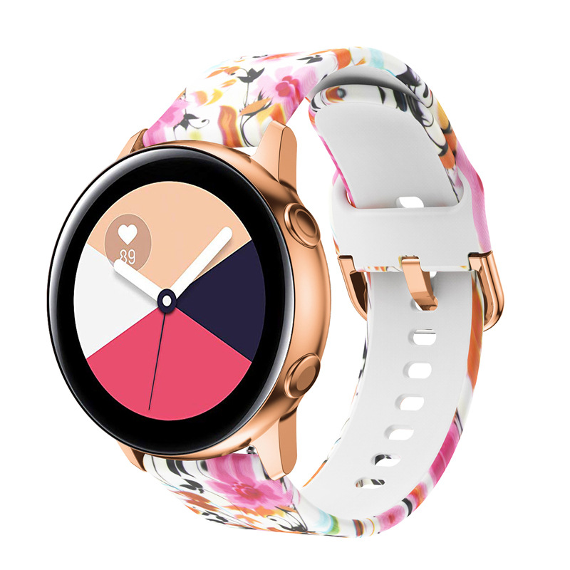Picture of For Samsung galaxy active2 Printed Silicone Strap Watch4 Huawei Smart Strap 20/22mm
