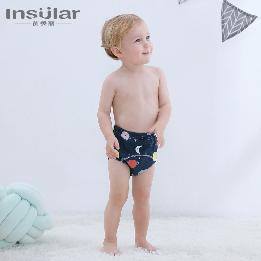 2 Boxed Yinxiuli 6 Layer Pure Cotton Baby Training Pants Study Pants Baby Gauze Diaper Pants Baby Supplies