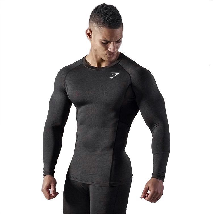 Picture of Muscle Maiba Comprehensive Training Men's New Sports Fitness Sweat-absorbent Slim-fit Long-sleeved Spring Sports Training Thin T-shirt