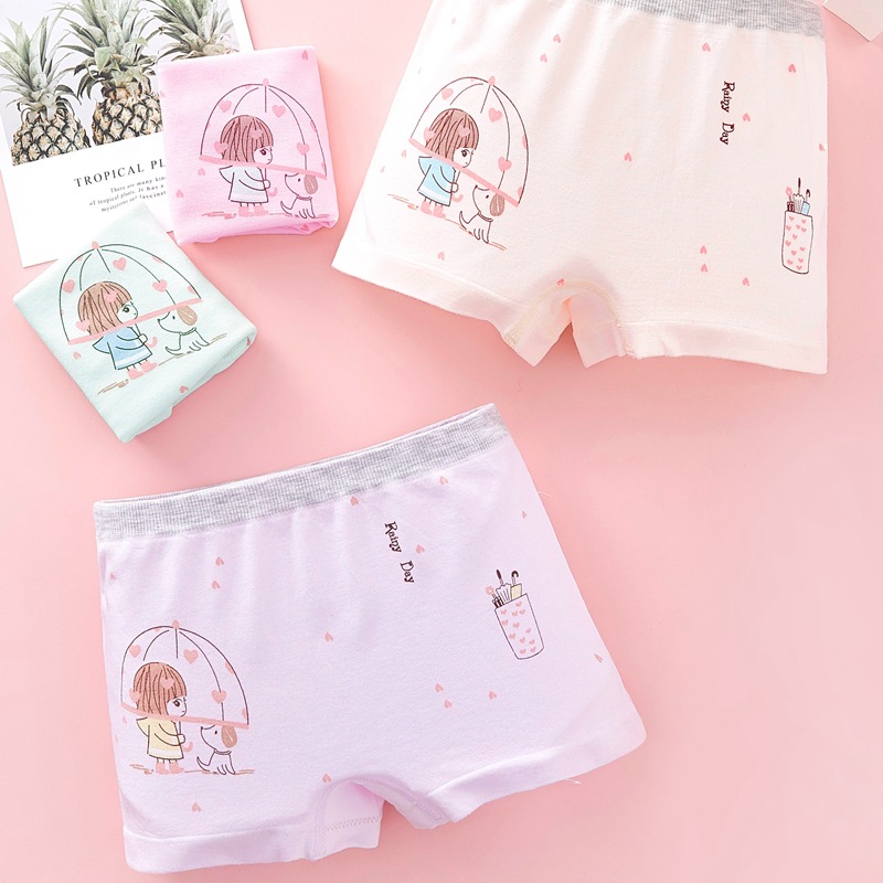 Picture of 5 Pack Seamless Pure Modé Cotton Large Children's Underwear Men's Tight Sai Cotton Boxer Shorts Little Boy Baby Children's Pants