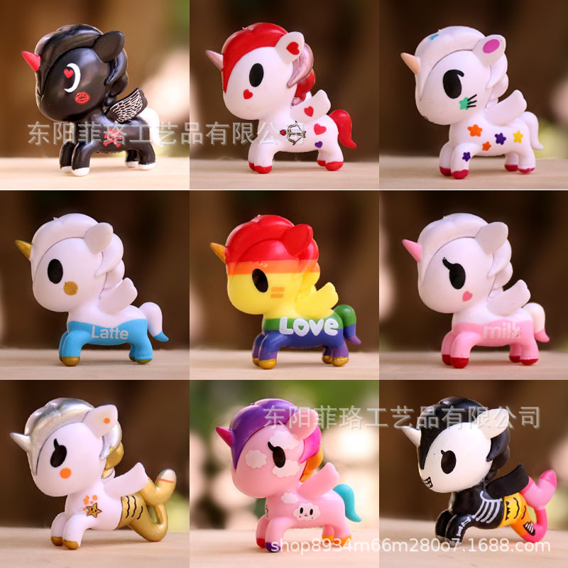 Picture of Magic Unicorn blind box accessories rainbow pony mermaid two-dimensional hand-made doll decoration girl heart doll