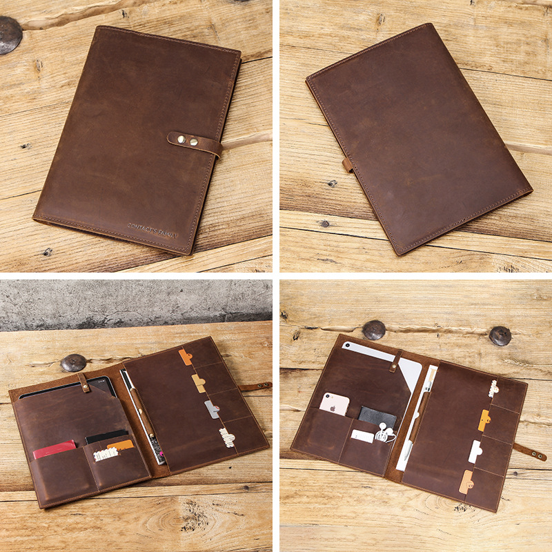 Picture of For Apple iPadPro12.9 leather protective case with pen slot mobile phone bag multi-card iPad leather case wholesale