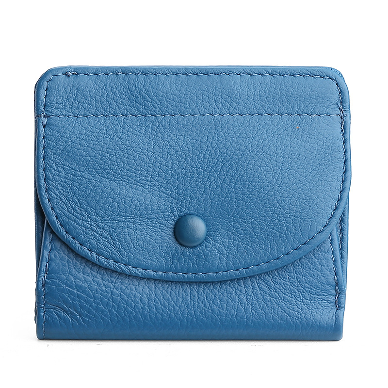 Picture of Women's Genuine Leather Wallet Top Layer Cowhide Coin Purse Wholesale Multi-Function Button Type Coin Purse Cross-Border Women's Wallet