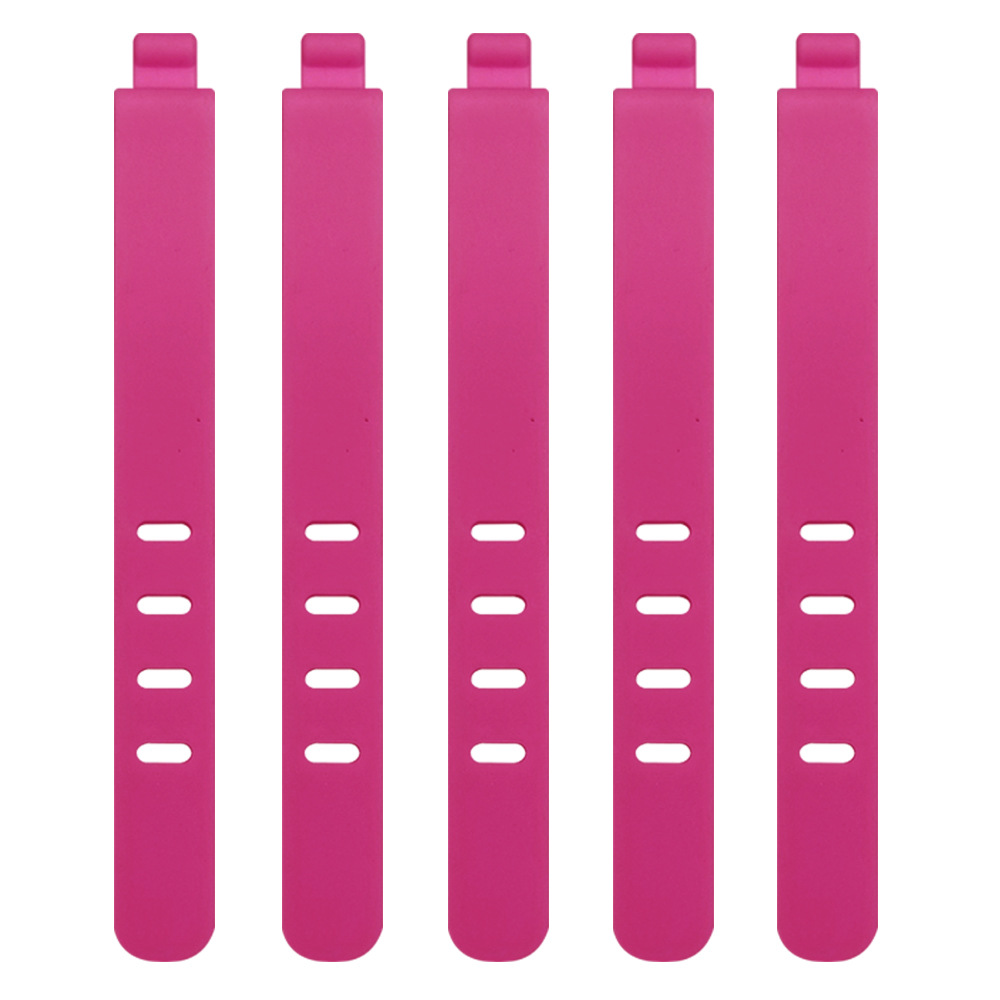 Picture of 95mm four-hole silicone data cable tie winder wire digital storage cable organizer Cord Organizer