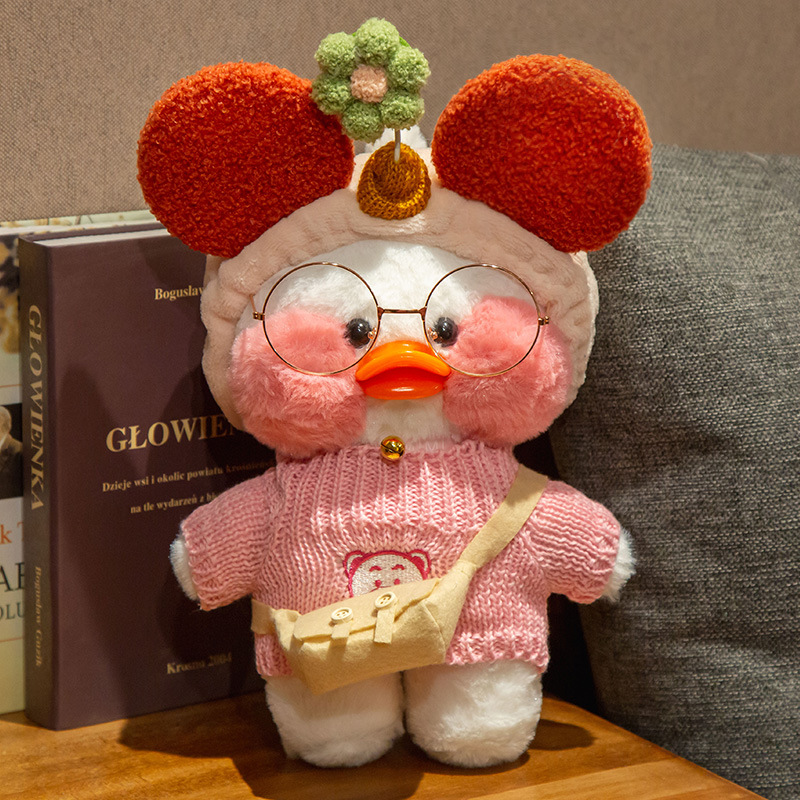 Picture of White ins Cyber Celebrity Hyaluronic Acid Duck Little Yellow Duck Plush Toy Hand Warming Pillow Doll Birthday Gift