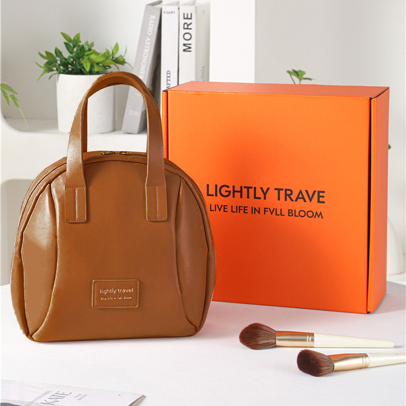 Picture of ins style shell cosmetic bag large capacity portable makeup travel storage bag women's wash bag