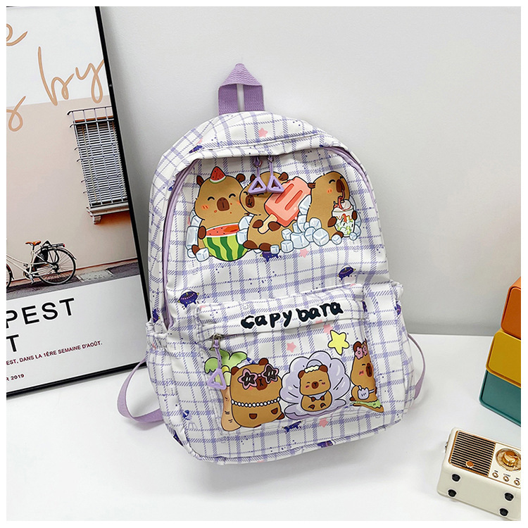 Picture of Kapi Bala Backpack Junior High School and Primary School Students Schoolbag Large Capacity Backpack Cute Lightweight All-match Student Bag