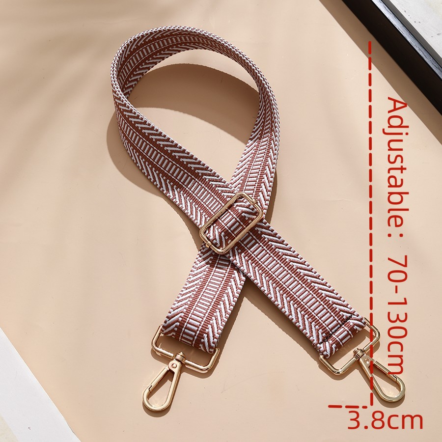 Picture of Bag shoulder strap crossbody strap adjustable widened shoulder strap gold silk jacquard bag strap