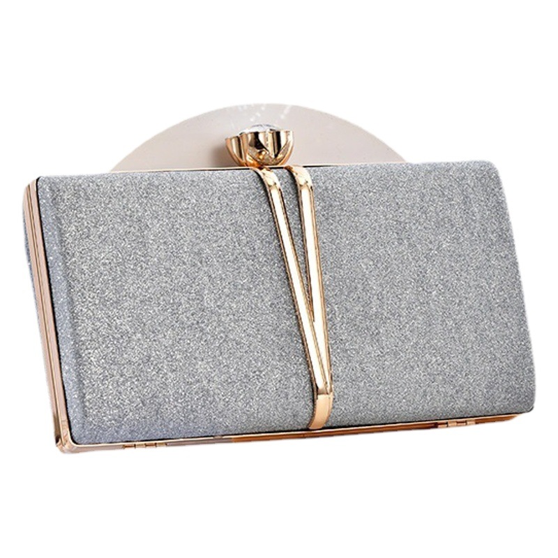 Cross-border Supply European and American Women's Fashion Clutch Bag Sequin Elegant Dress Dinner Bag Single Shoulder Crossbody PU Bag