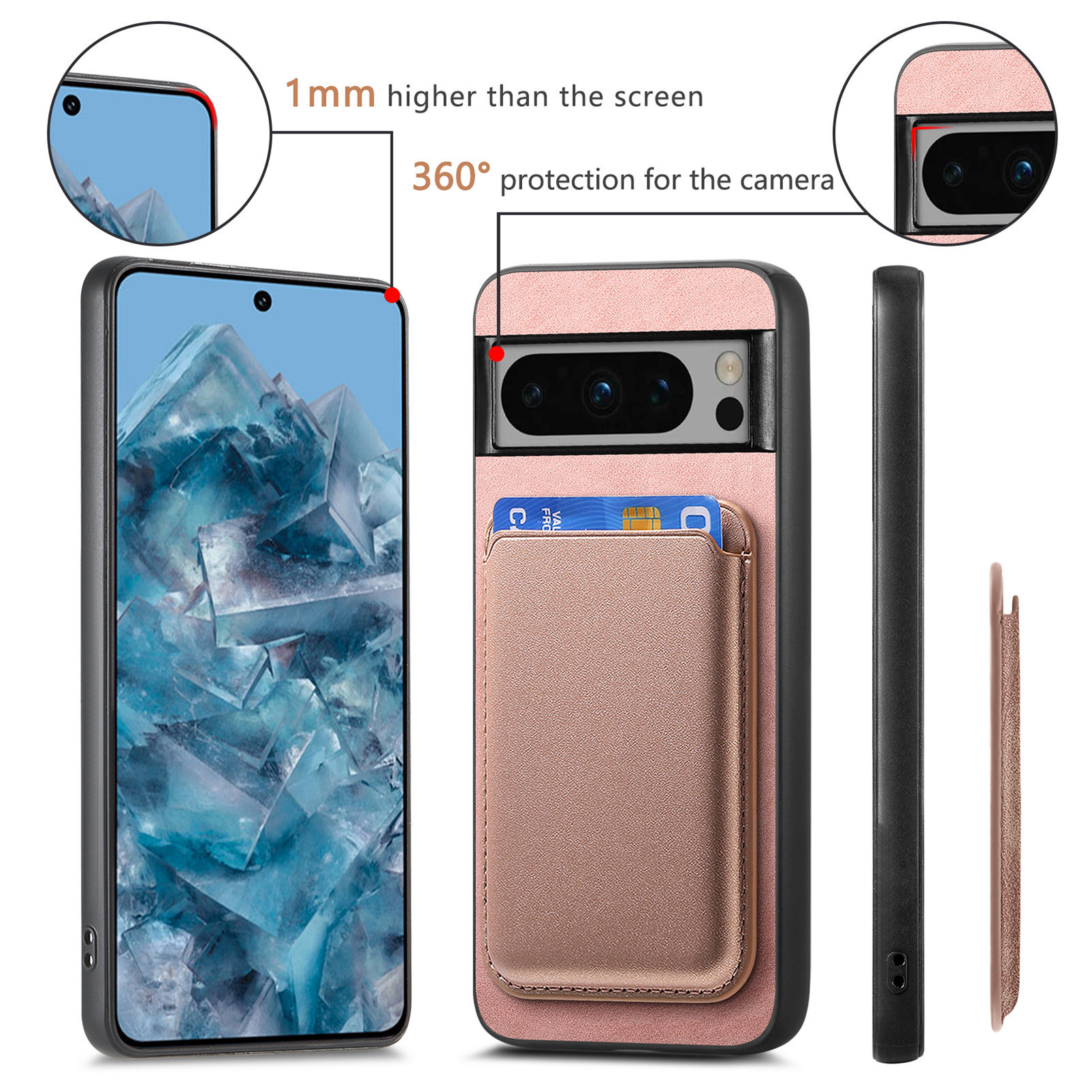 Picture of Cross-Border Applicable Google Pixel9A Mobile Phone Case Magnetic Separation Card Holder Google Pixel10Pro Protective Cover