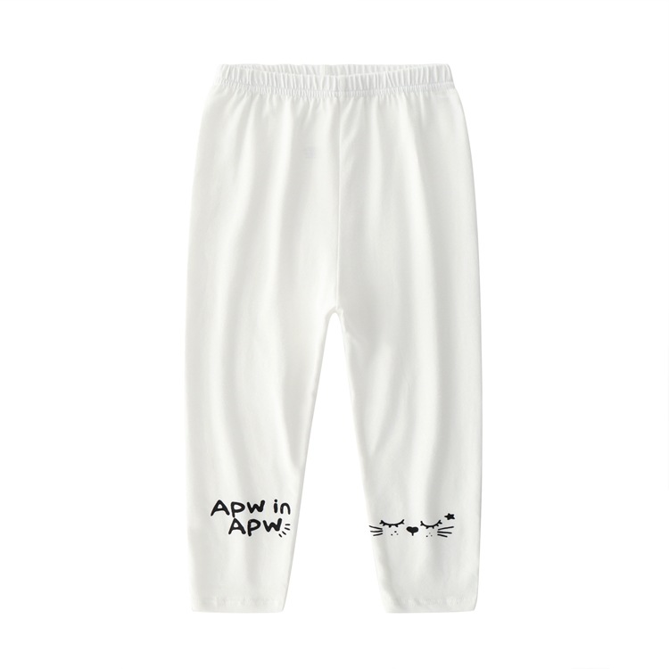 Picture of Spring and summer Korean cat girls leggings 95% cotton baby pants children's pants manufacturers wholesale