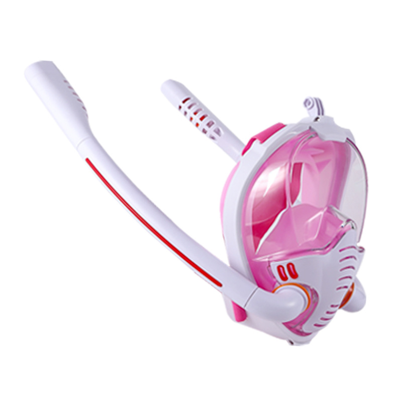 Picture of Cross-border New Diving Mask Double Tube Silicone Full Face Backstroke Diving Mask Anti-fog Snorkeling Equipment Factory