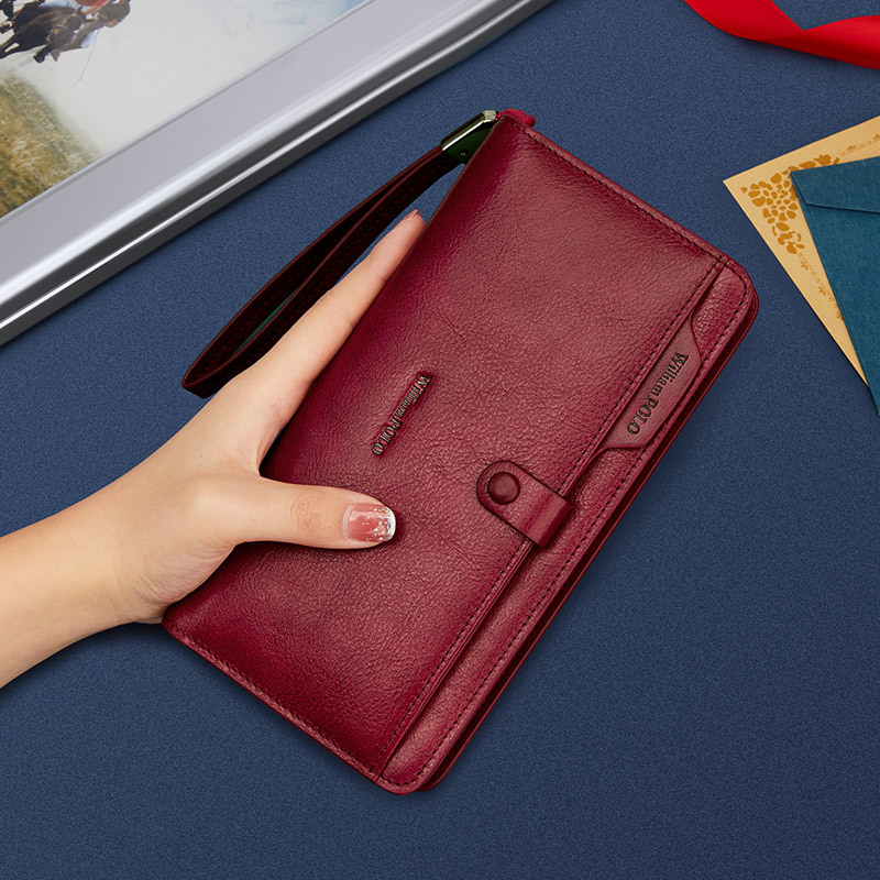 Picture of Emperor Paul Wallet Women's Long Wallet First Layer Cowhide Wallet Coin Purse Driver's License Wallet Women's Wallet Genuine Leather