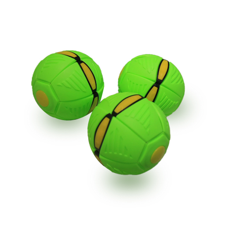 Picture of Bouncing ball 3 lights flying saucer ball elastic luminous toy cross-border spot magic flying saucer deformation ball stepping ball with light