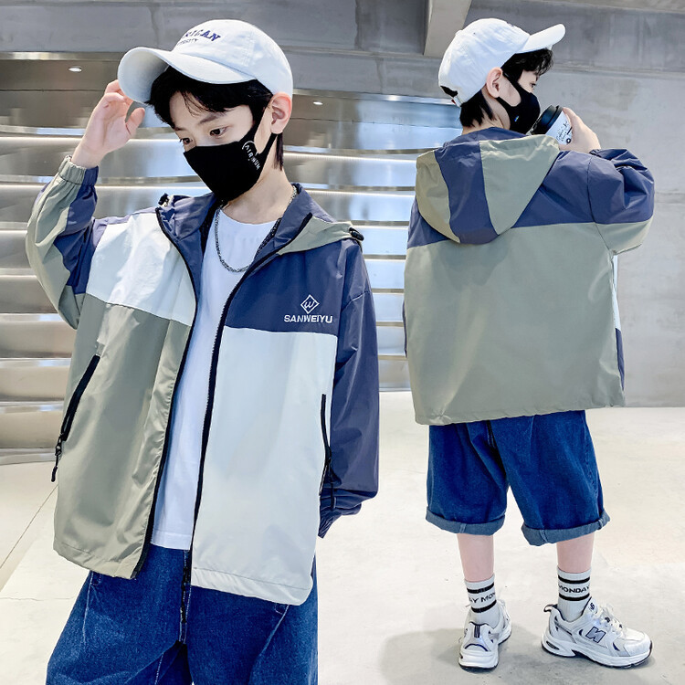 Children's sun protection clothing summer long sleeve thin boys' coat trendy 2023 medium and big children Korean style boys' sun protection clothing trendy