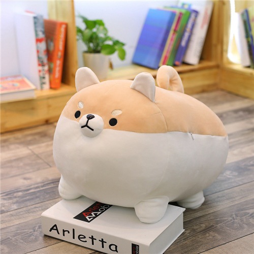 Picture of New software three-color Chai Dog Three Brothers Doll Cute Dog Doll Large Down Cotton Standing Dog Plush Toy
