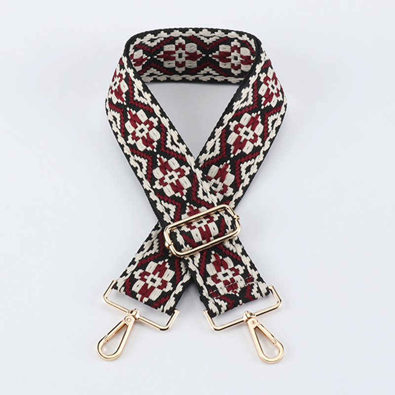 Picture of Cross-Border 5cm Wide Shoulder Strap Bag Strap Crossbody Adjustable Shoulder Strap New Diamond Jacquard Embroider Bag Shoulder Strap in Stock