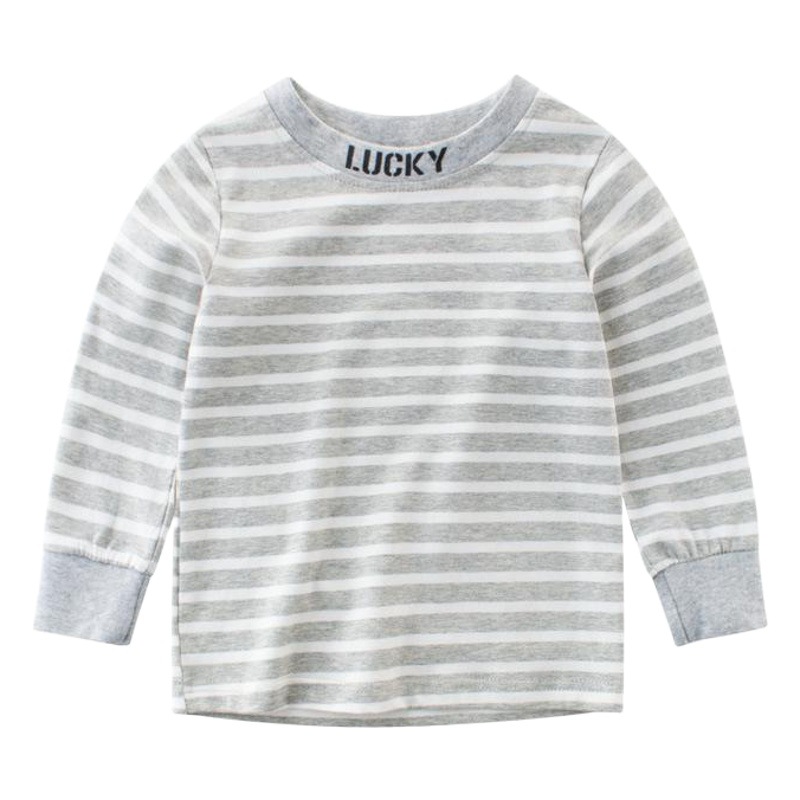 27Kids Children's Clothing 2024 Autumn Children's T-Shirt Girls' Bottoming Shirt Baby Clothes Striped Shirt Dropshipping