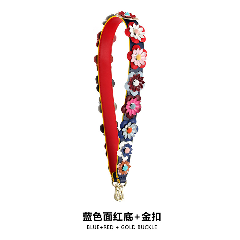 Picture of Mahuangshi MHS-E-2 Three-dimensional Flower Shoulder Strap Cowhide Wide Shoulder Strap Suitable for F Di Bag Replacement Strap Single Shoulder