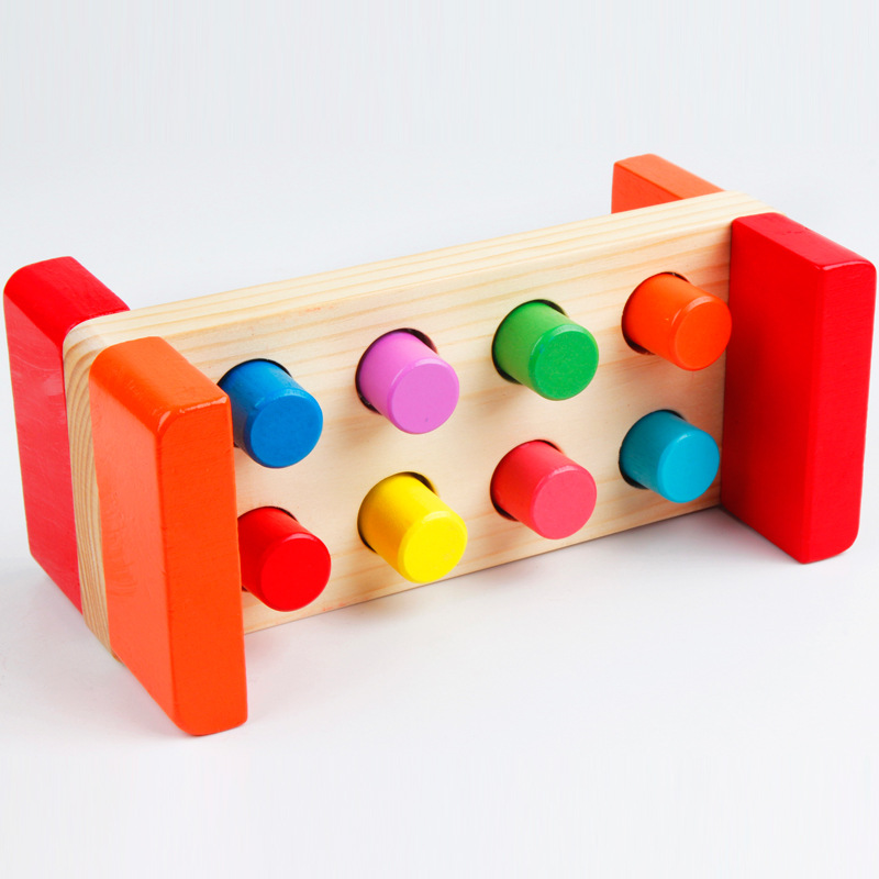 Picture of Wooden educational children's piling table toy infant wisdom fun beating table sound 6-December 1-2 year old treasure