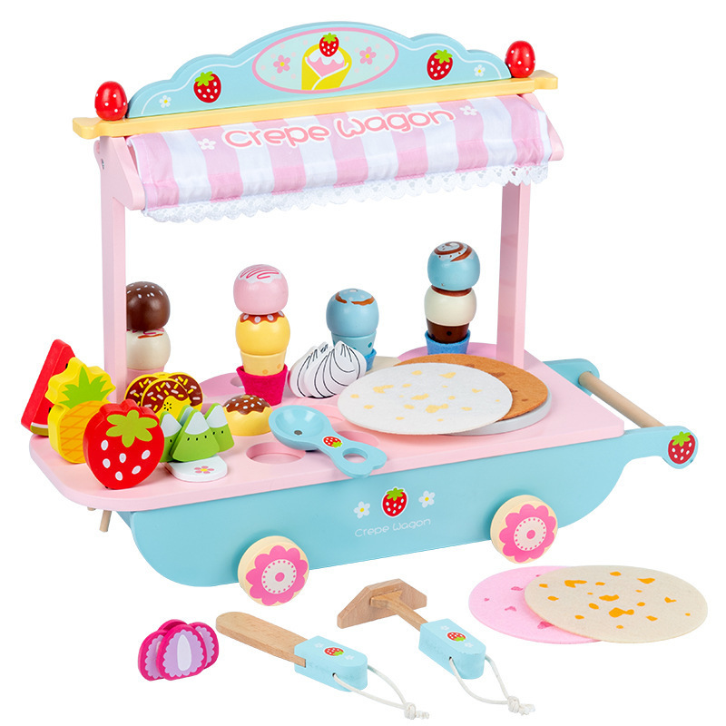 Picture of Wooden Imitation Ice Cream Children's Ice Cream Shop Toys Boys and Girls Baby Play Home Ice Cream Kitchen Building Blocks