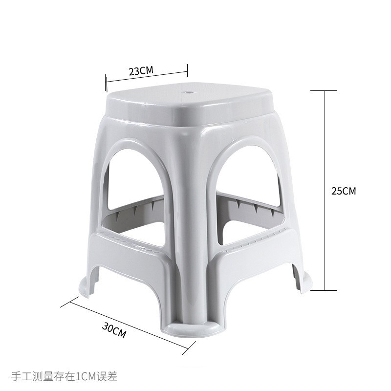 Picture of Thickened plastic stool household chair square stool plastic adult bench simple high stool stackable stool wholesale