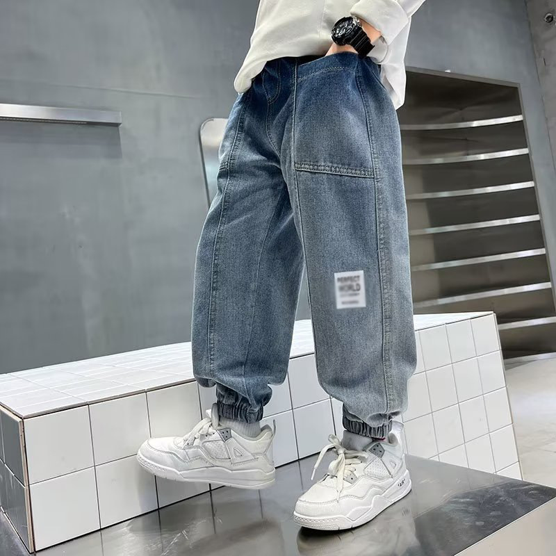 Picture of Boys Summer Pants 2023 New Summer Gradient Jeans Children's Spring and Summer Sports Pants Spring and Summer Boys Trendy