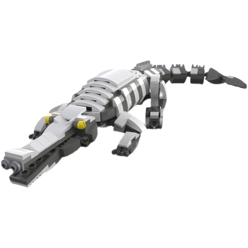 MOC Blocks Compatible Lego Set Mecha Small Crocodile Small Particles Puzzle Toy Gift