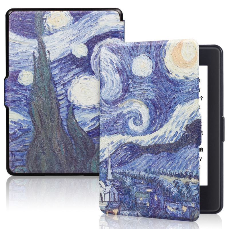 Picture of Spot Suitable for Kindle Protective Case 2016 Entry Version 558 Silk Pattern Painted Protective Case Migu X Leather Case