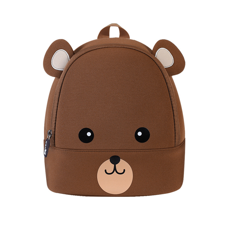 Picture of Nuohu Children's Kindergarten Schoolbag Girls and Boys Going Out Small Backpack Baby Backpack Brown Bear Backpack