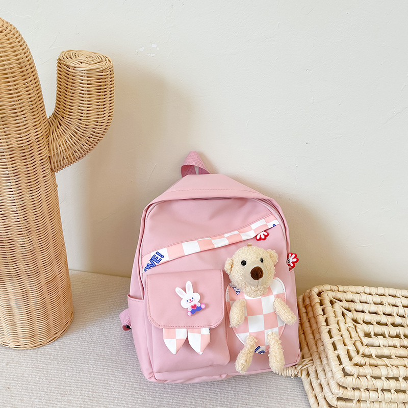 Picture of New Children's Bag 2024 Fashion Backpack Kindergarten Cute Baby Western Style Sweet Bag Bear Cartoon Bag