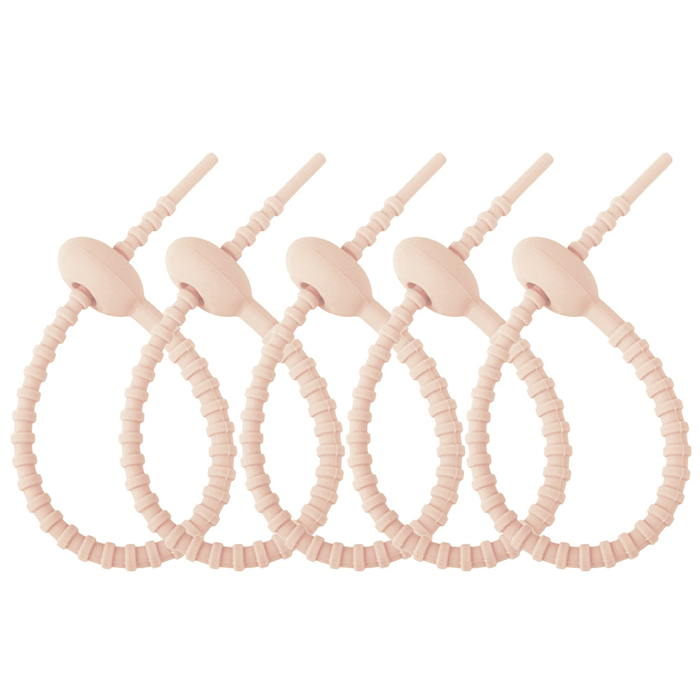 Picture of 180mm color silicone cable tie jewelry pendant stationery multifunctional lanyard data cable storage finishing winder