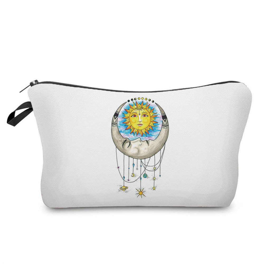Picture of Factory Direct geometric printing cosmetic bag simple pattern wash bag portable travel cosmetics storage bag