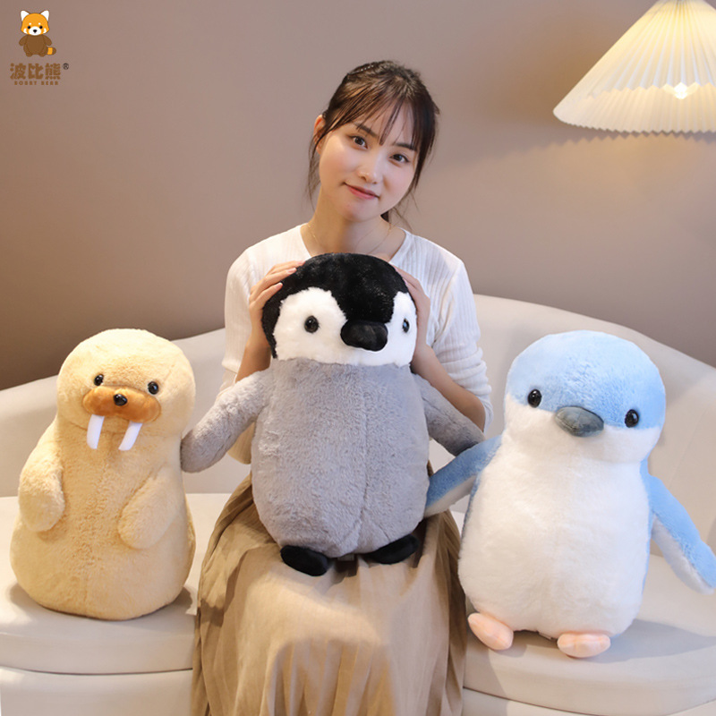 Bobbi Bear Ocean Series Aquarium Standing Penguin Plush Toy Doll Aquarium Seal Grab Doll Cross Border