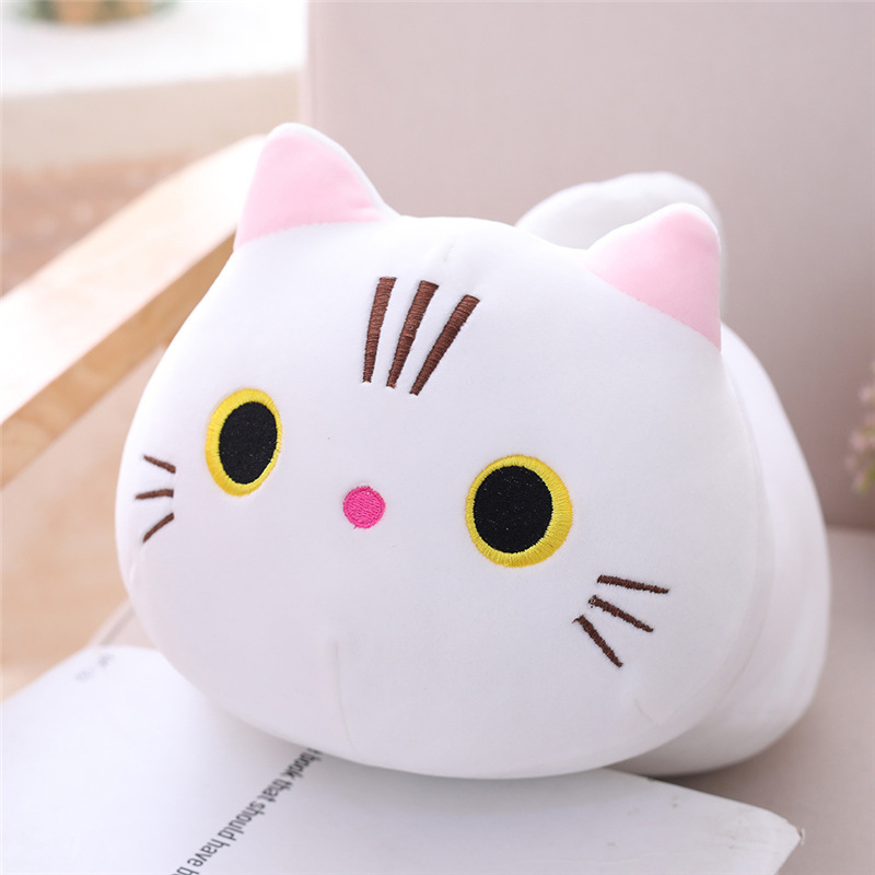 Picture of Soft Animal Pillow, Cute Cat Cylindrical Long Pillow, Bedside Single and Double Pillow, Nap Pillow, Office Cushion