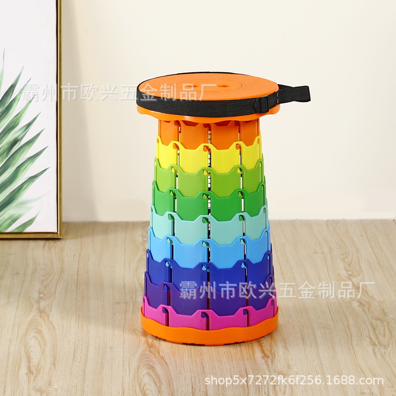 Picture of Outdoor Folding Stool Is Lightweight and Convenient, Telescopic Stool Is Easy to Carry, Outdoor Camping Stool Supports Cross-Border Spot Supply