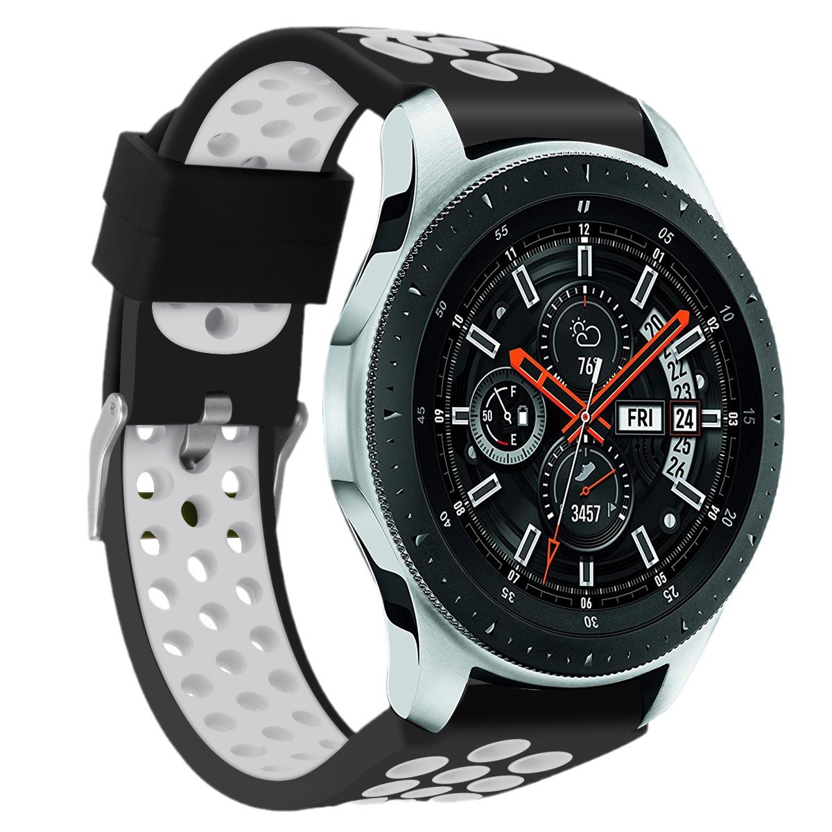 Picture of Suitable for Samsung Watch Strap Sm-R800 Official Same Watch 1St Generation 22mm Huawei Universal Two-Color Silicone Strap