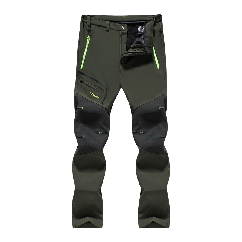 Picture of Outdoor Rush Pants Men's and Women's Autumn and Winter Velvet Thickened Windproof Waterproof Large Size Warm Fleece Climbing Ski Pants